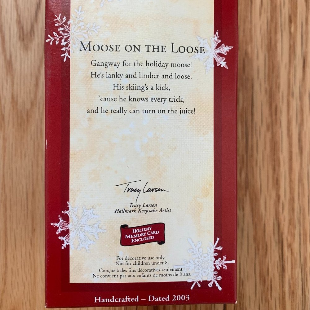 Hallmark Keepsake Ornament - Moose on the Loose 2003 - Brand New, Never Used - Picture 6 of 11